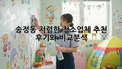 송정동 저렴한 청소업체 추천: 후기와 비교분석